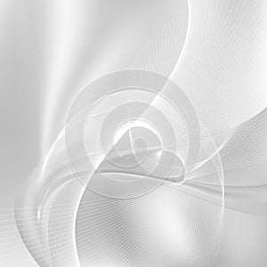 Abstract Light Grey Wave Lines Background