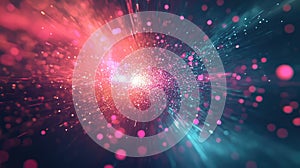 Abstract light particles creating energy explosion background