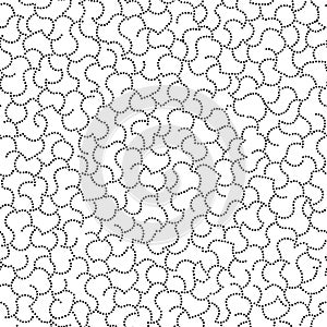 Abstract light pattern with black dots on a white background. Seamless vector texture for wallpaper on the wall, bedding, paper