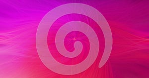 Abstract light pink twisted light fiber wave texture falling swirls effect with curved trail shining pattern on dark pink
