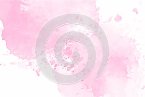 Abstract light pink watercolor background with blotchy drops vector illustration