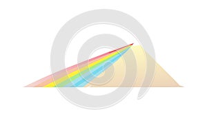 Abstract Light Prism with Rainbow Spectrum, vector design Generative AI