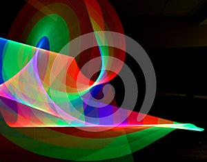 Abstract Light Ribbon Trails