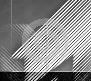 Abstract of light and shadow through blind window.