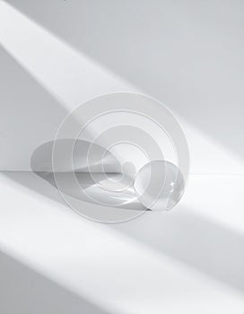 Abstract Light and Shadow with Glass Sphere