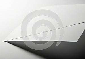 Abstract light and shadow on white paper surface transparent background