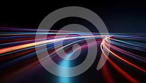 Abstract Light Speed Motion on Dark Background