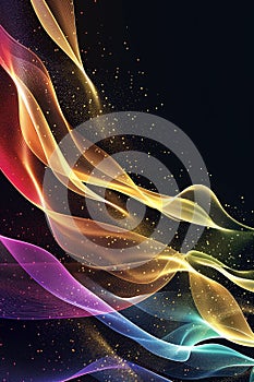Abstract light speed motion effect. Gold color spiral glow effect