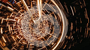 Abstract Light Spiral Effect