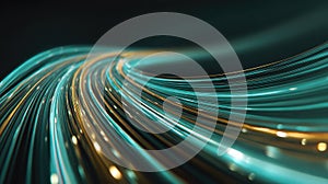 Abstract light streams representing data flow in network