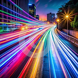Slow shutter speed color light