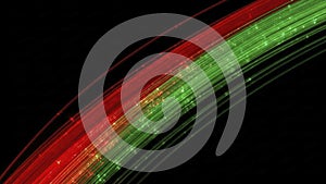 Abstract Light Trails on Black Background