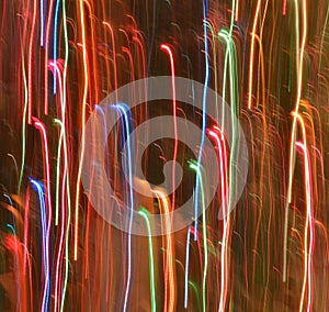 Abstract light trails rainbow colors