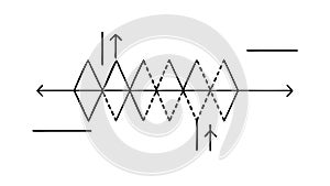 Abstract light wave or frequency pattern, scientific data visualization, vector design Generative AI