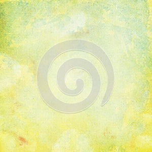 Abstract light yellow watercolor background, painted on watercolor paper