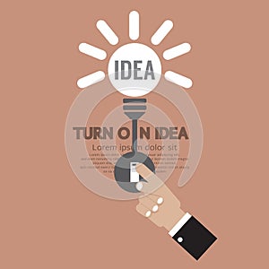 Abstract Lightbulb Turn On Idea Concept Creativity