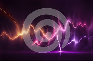 Abstract lightning waveform background, Design element, wallpaper