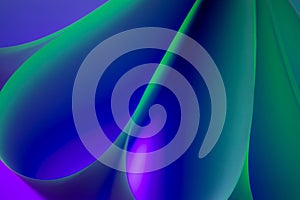 Abstract lightpainting. Abstract soft contoured curved shapes forming a futuristic pattern. Abstract art