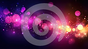 Abstract lights creating a blurred bokeh effect background