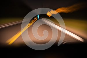 Abstract blurred motion driving at