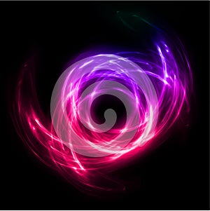 Abstract lights lines twist background. Vector