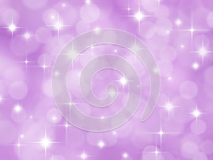 Abstract lilac background with boke effect and stars