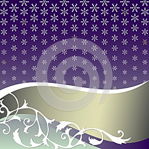 Abstract lilas background with snowflakes
