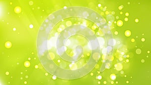 Abstract Lime Green Blurred Lights Background