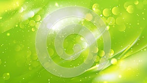 Abstract Lime Green Blurry Lights Background