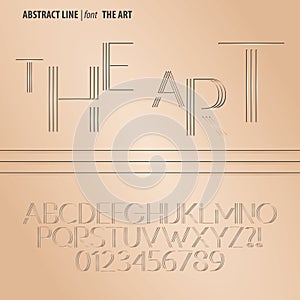 Abstract Line Alphabet and Digit Vector