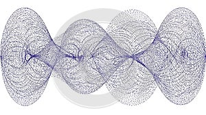 Abstract line art of complex sine wave patterns on white background, math concepts