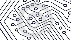 Abstract Line Art Pattern of an Electronic Circuit Board Path, vector design Generative AI