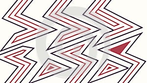 An abstract line art pattern of sharp, interlocking zigzag shapes, vector design Generative AI