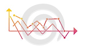 Abstract Line Chart, Data Visualization and Trend Analysis vector design Generative AI