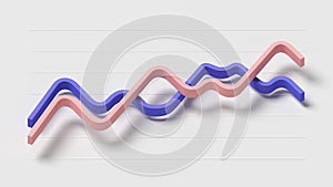 Abstract line chart. Growth.