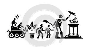 Abstract line graph. Data visualization, trends, and analytics. vector design Generative AI