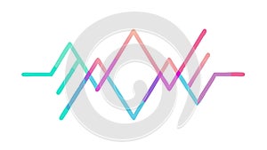 Abstract line graph, data visualization, vector design Generative AI