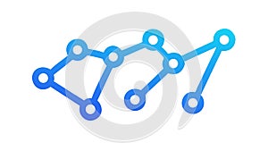 Abstract Line Graph Nodes, Data Visualization, Trend Analysis, vector design Generative AI