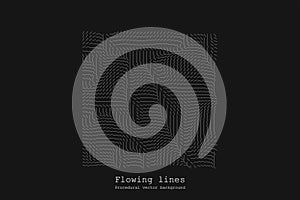 Abstract Line Matrix Pattern. Noise Flow Dynamic.