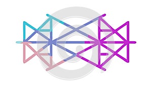 Abstract Line Pattern: Dynamic Intersecting Geometry, vector design Generative AI