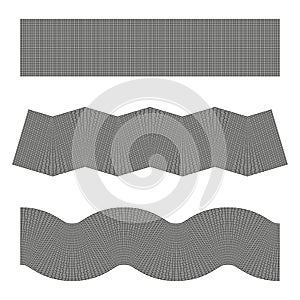 Abstract line patterns. Geometric wave elements. Textured Vector shapes. Modern design collection