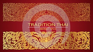 Abstract line thai tradition pattern