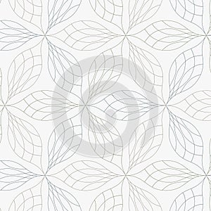 Abstract linear flower petal or leaves geometric pattern vector background, pattern is clean for fabric, printing, wallpaper.