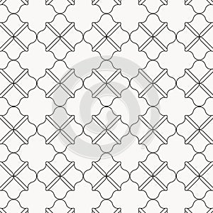 Abstract linear flower vector pattern, repeating abstract flora in Arabic styles. Pattern is clean for fabric, wallpaper, printing