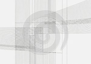 Abstract linear pattern composed of intersecting black lines on a white background.