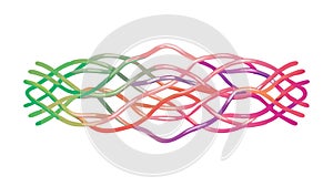 Abstract Linear Pattern Dynamic Graphic Element, vector design Generative AI