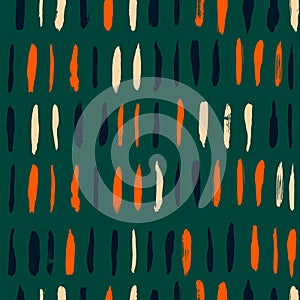 Abstract linear pattern. Handmade seamless texture - wooden dashed line. Perfect as background for greeting cards, business cards,