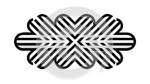 Abstract linear wave pattern, dynamic optical illusion art, vector design Generative AI