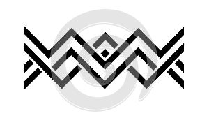 Abstract linear zigzag pattern, simple modern geometric background, vector design Generative AI