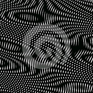 Abstract lined background, optical illusion style. Chaotic lines